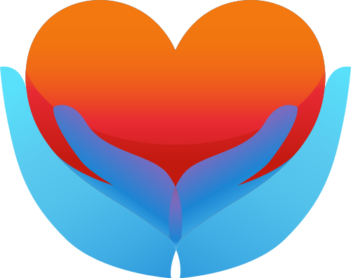 蓝色手心形矢量logo logo png