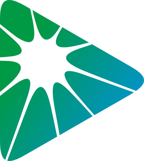 绿色三角形矢量logo元素