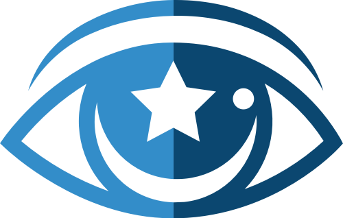 蓝色眼睛星星矢量logo图标 logo png