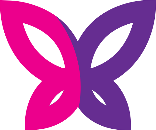 粉紫色蝴蝶矢量logo图片 logo png