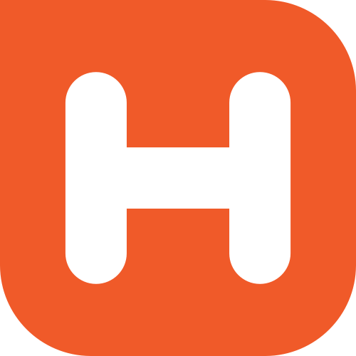 橙色字母H矢量logo