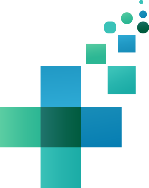 蓝绿色十字矢量logo元素 logo png