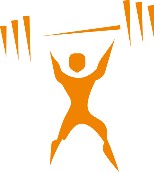 橙色哑铃举重矢量logo logo png