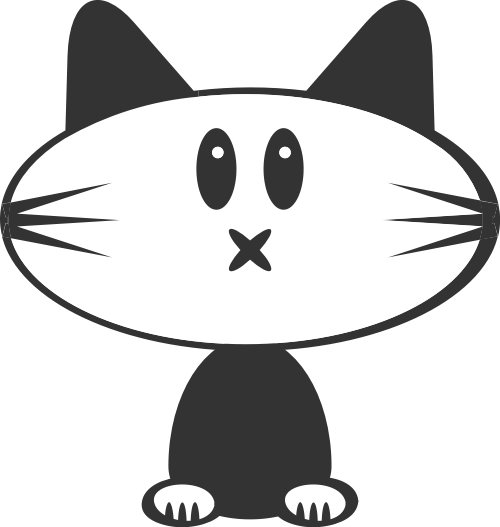 黑色小猫矢量logo图标 logo png