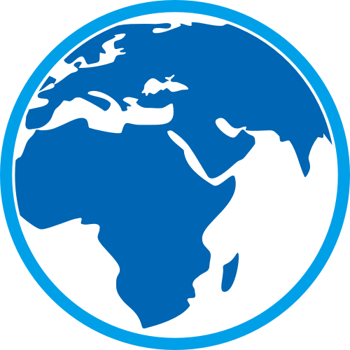 蓝色地球矢量logo图标