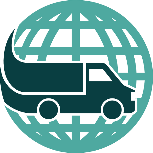 绿色地球货车矢量logo元素 logo png