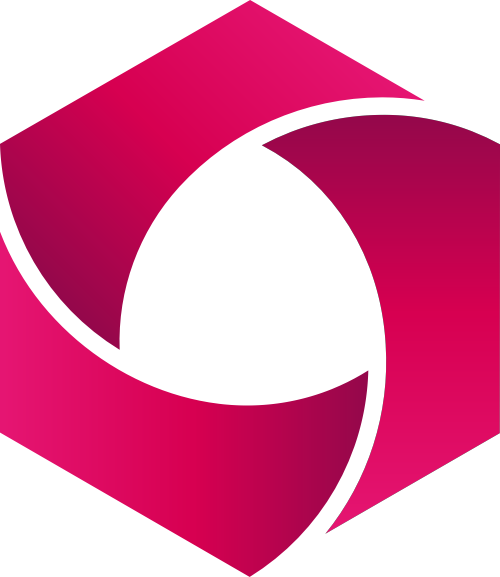 粉色六边形矢量logo元素