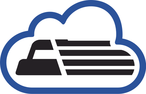 蓝色货车云朵矢量logo元素 logo png