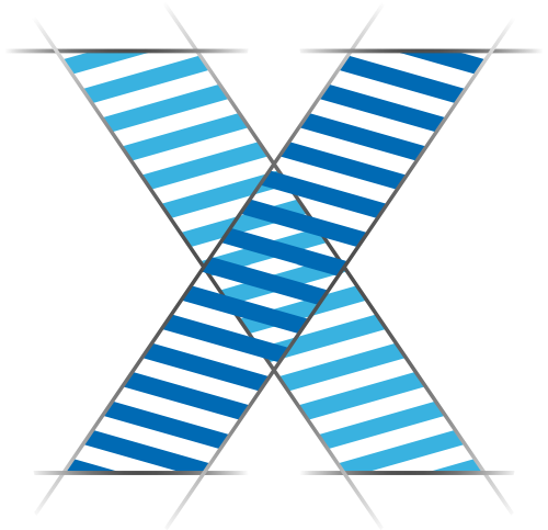 蓝色字母X矢量logo图标 logo png