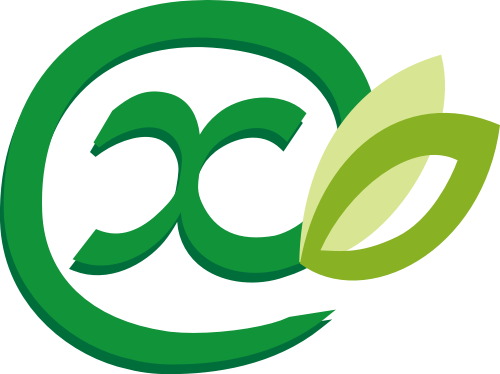 绿色叶子字母X矢量logo图标