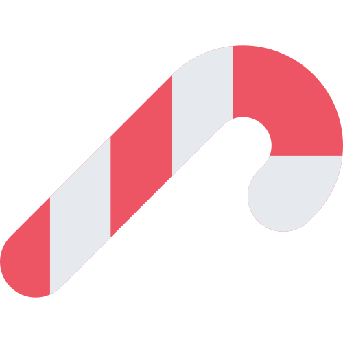 红色圣诞拐杖矢量logo图标 logo png
