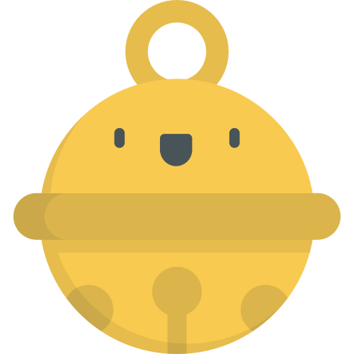 黄色铃铛矢量logo元素 logo png