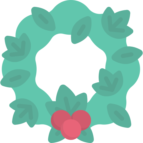 绿色花环矢量logo元素 logo png