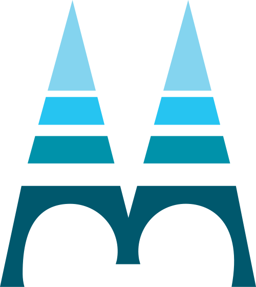 蓝色字母M矢量logo