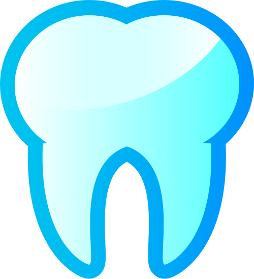 蓝色牙齿矢量logo图标