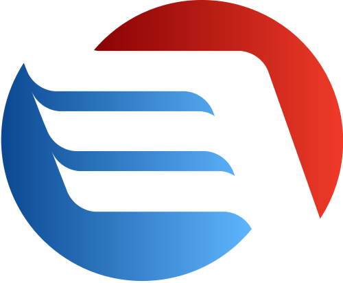 蓝色红色金融标志矢量logo