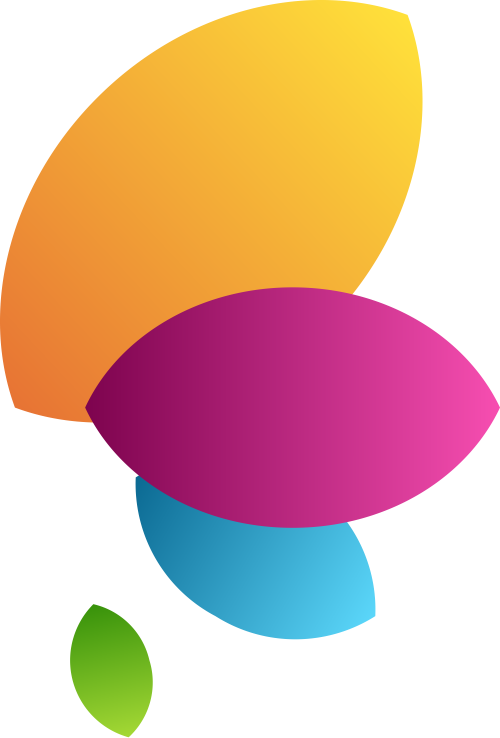 彩色叶子翅膀矢量logo logo png