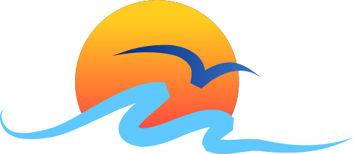 红色太阳海浪矢量logo logo png