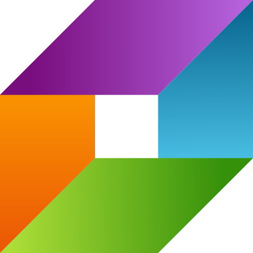 彩色正方体矢量logo