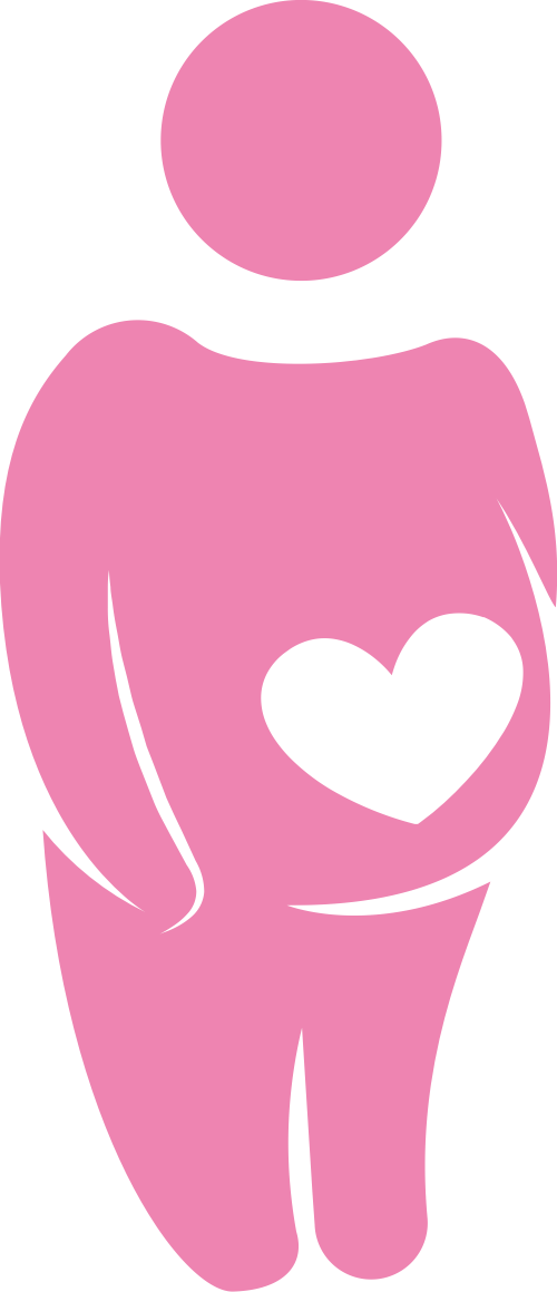 粉色孕妇亲子矢量logo
