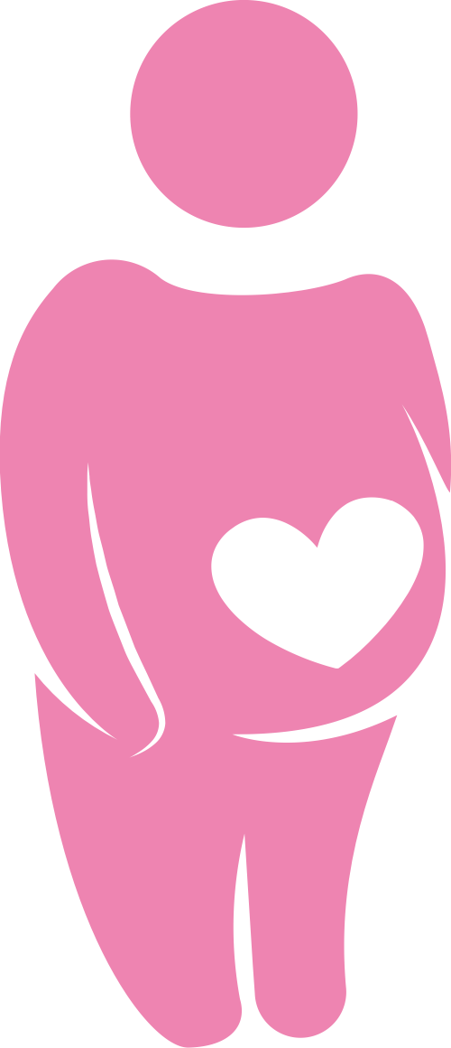 粉色孕妇亲子矢量logo logo png