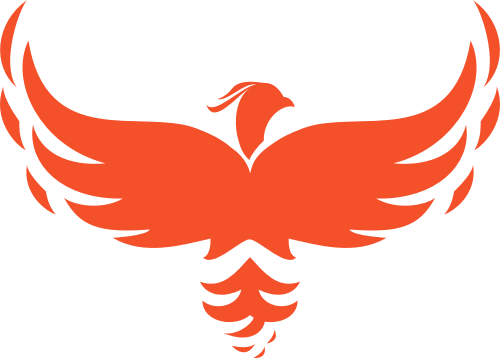 橙色凤凰矢量logo图标 logo png
