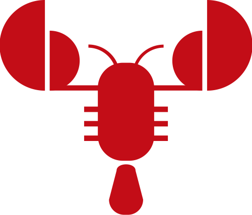 红色龙虾矢量logo元素 logo png