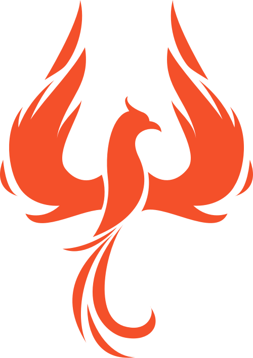 橙色凤凰火烈鸟矢量logo元素 logo png