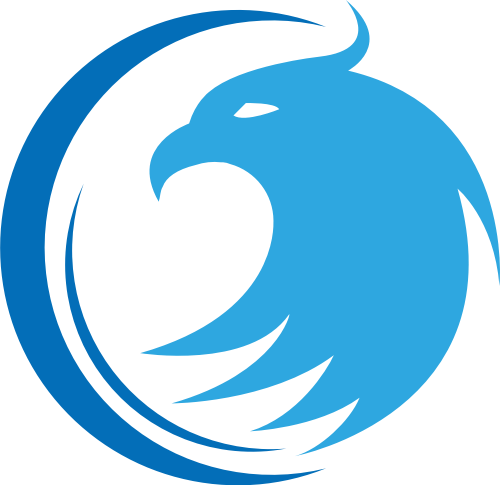 蓝色鸟鹰圆形凤凰矢量logo logo png