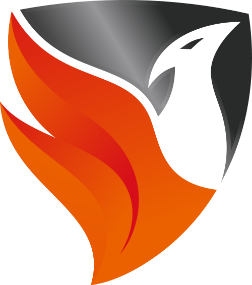 橙色银色鸟盾牌凤凰矢量logo logo png