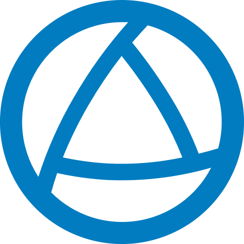 蓝色圆形矢量logo图标