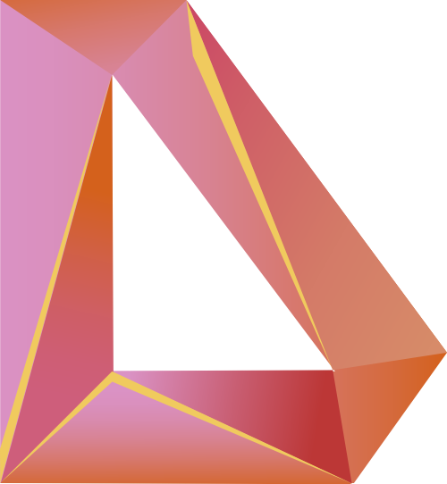 粉色立体三角矢量logo图标 logo png