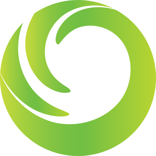 绿色圆环立体矢量logo元素