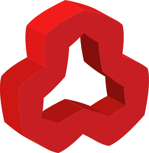 红色立体金融矢量logo图标