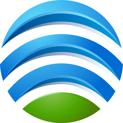 蓝色绿色球体矢量logo图标 logo png