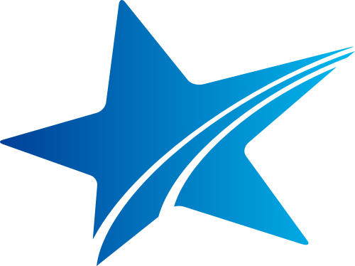 蓝色星星矢量logo图标
