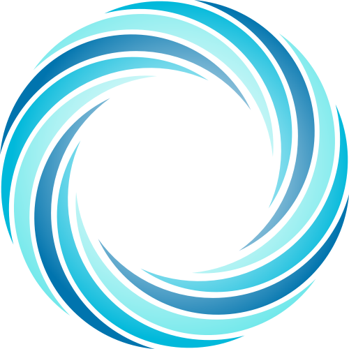 蓝色圆环矢量logo元素 logo png