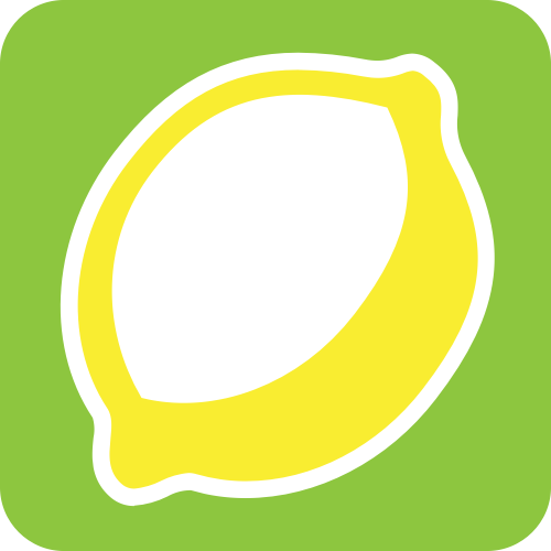 绿色黄色柠檬正方形矢量logo