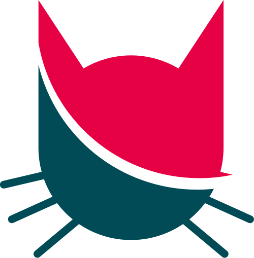 彩色猫头像矢量logo