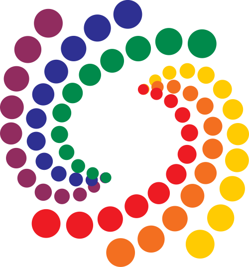 彩色螺旋矢量logo图标