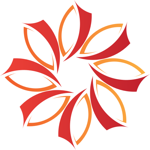 红色花朵矢量logo元素