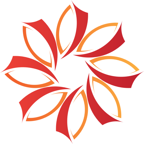 红色花朵矢量logo元素 logo png