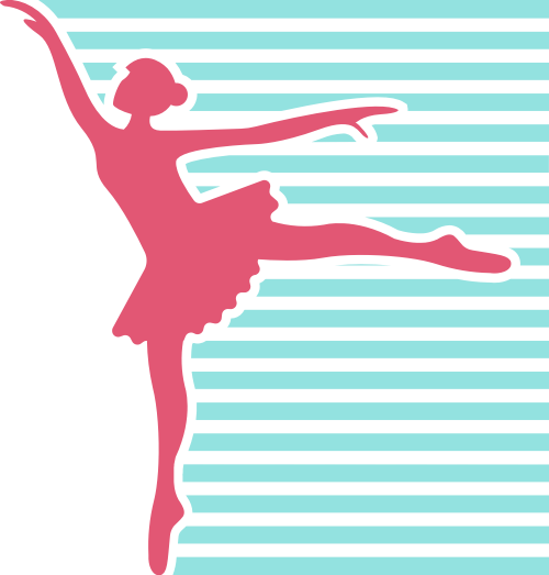 彩色芭蕾舞女孩矢量logo图标