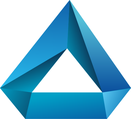 蓝色立体三角矢量logo logo png