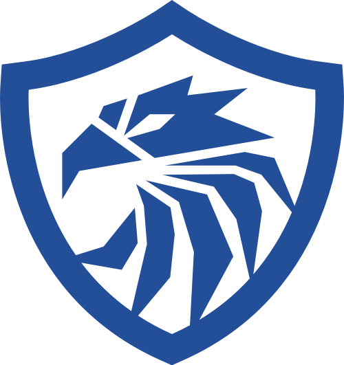 蓝色鸟盾牌矢量logo元素 logo png