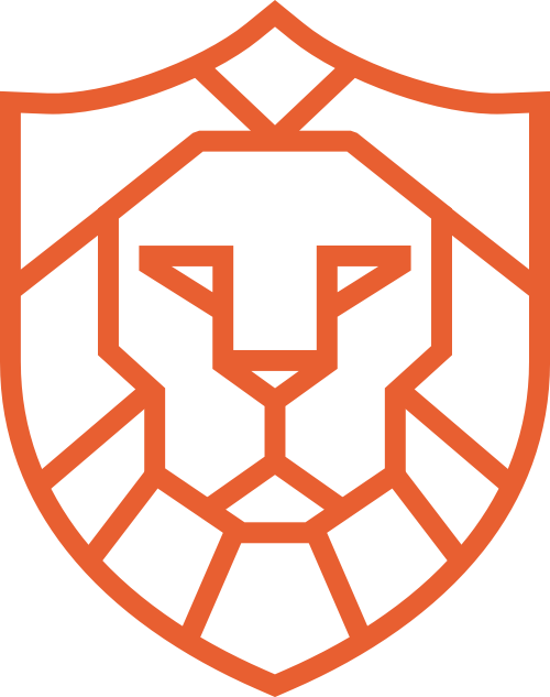 橙色狮子矢量logo
