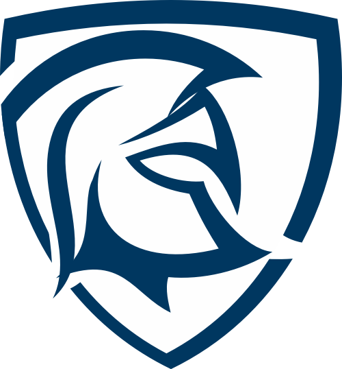 蓝色勇士盾牌矢量logo logo png