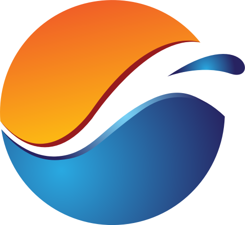 蓝色橙色立体矢量logo图标 logo png