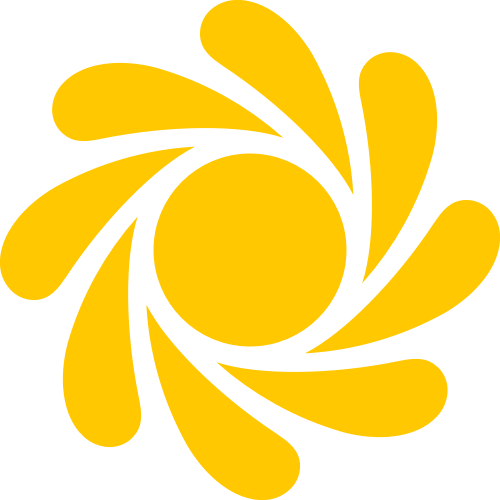 黄色太阳矢量logo