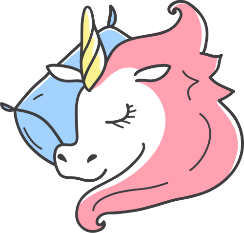 粉色独角兽矢量logo